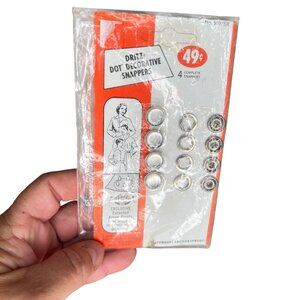 Dritz Dot Decorative Snap Fasteners 4 Complete Sets Clothing Fasteners
